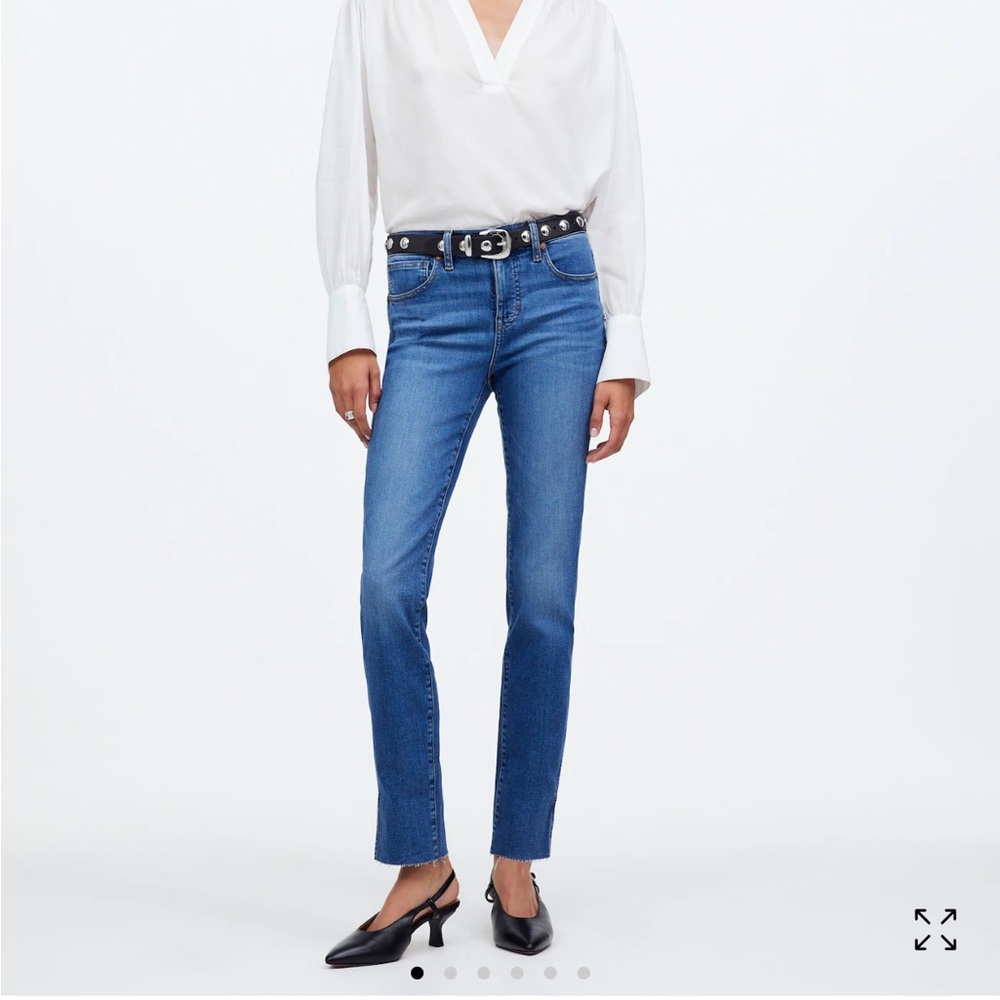 Madewell midrise stovepipe Jeans in harsdale wash